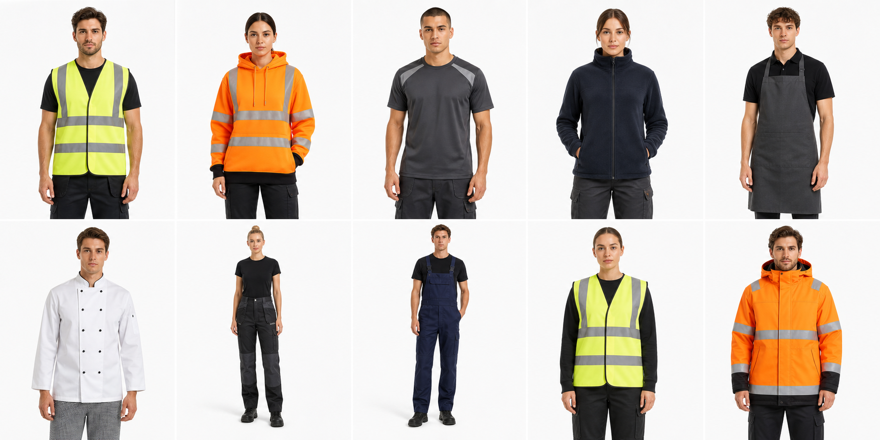 Printed workwear product visual