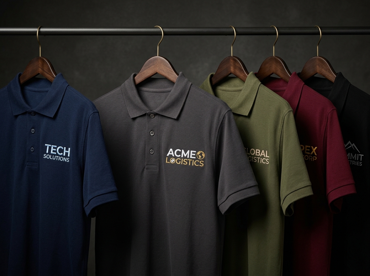 Custom printed polo shirts